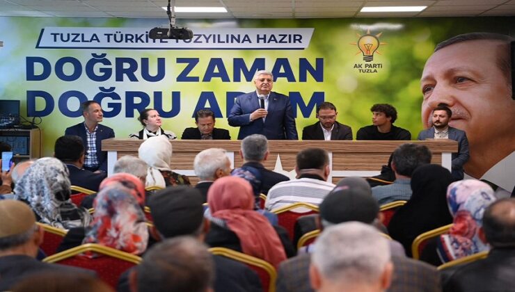 AK PARTİLİ DEMİRÖZ’E TUZLA’DA SEVGİ SELİ